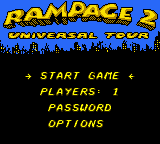 Rampage 2 - Univarsal Tour Title Screen